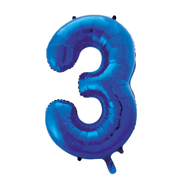 Topfeest helium blauw 3 ballon