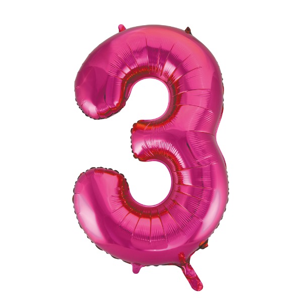 Topfeest helium roze 3 ballon