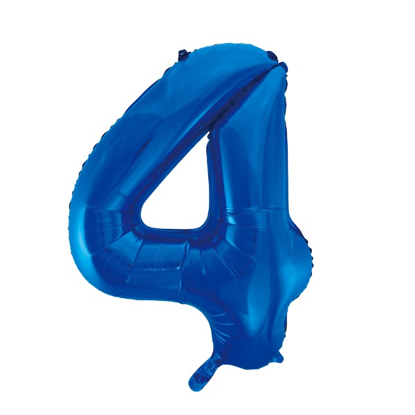 Topfeest helium blauw 4 ballon