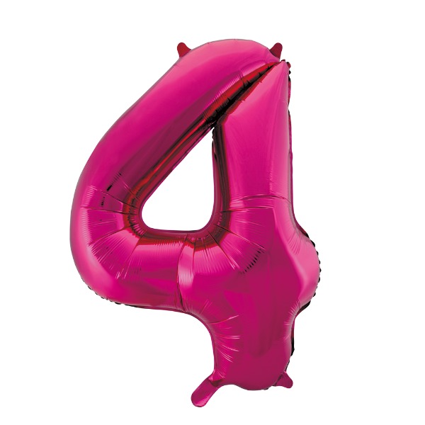 Topfeest helium roze 4 ballon