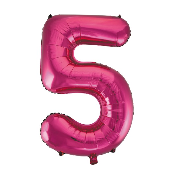 Topfeest helium roze 5 ballon