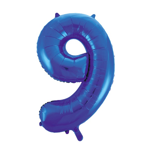 Topfeest helium blauw 9 ballon