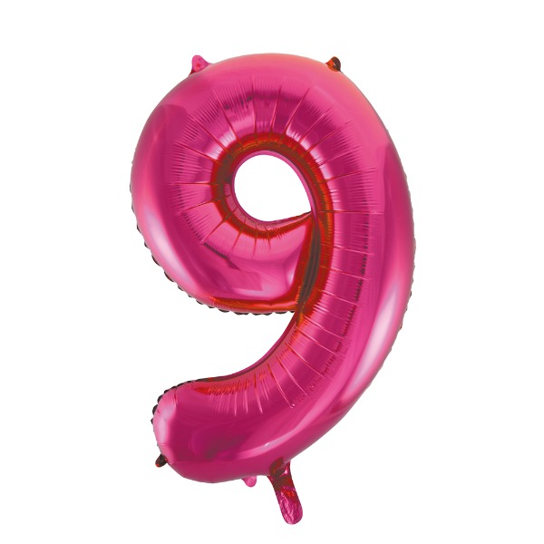 Topfeest helium roze 9 ballon