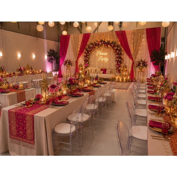 Henna party decoratie zaal Henna party decoratie zaal
